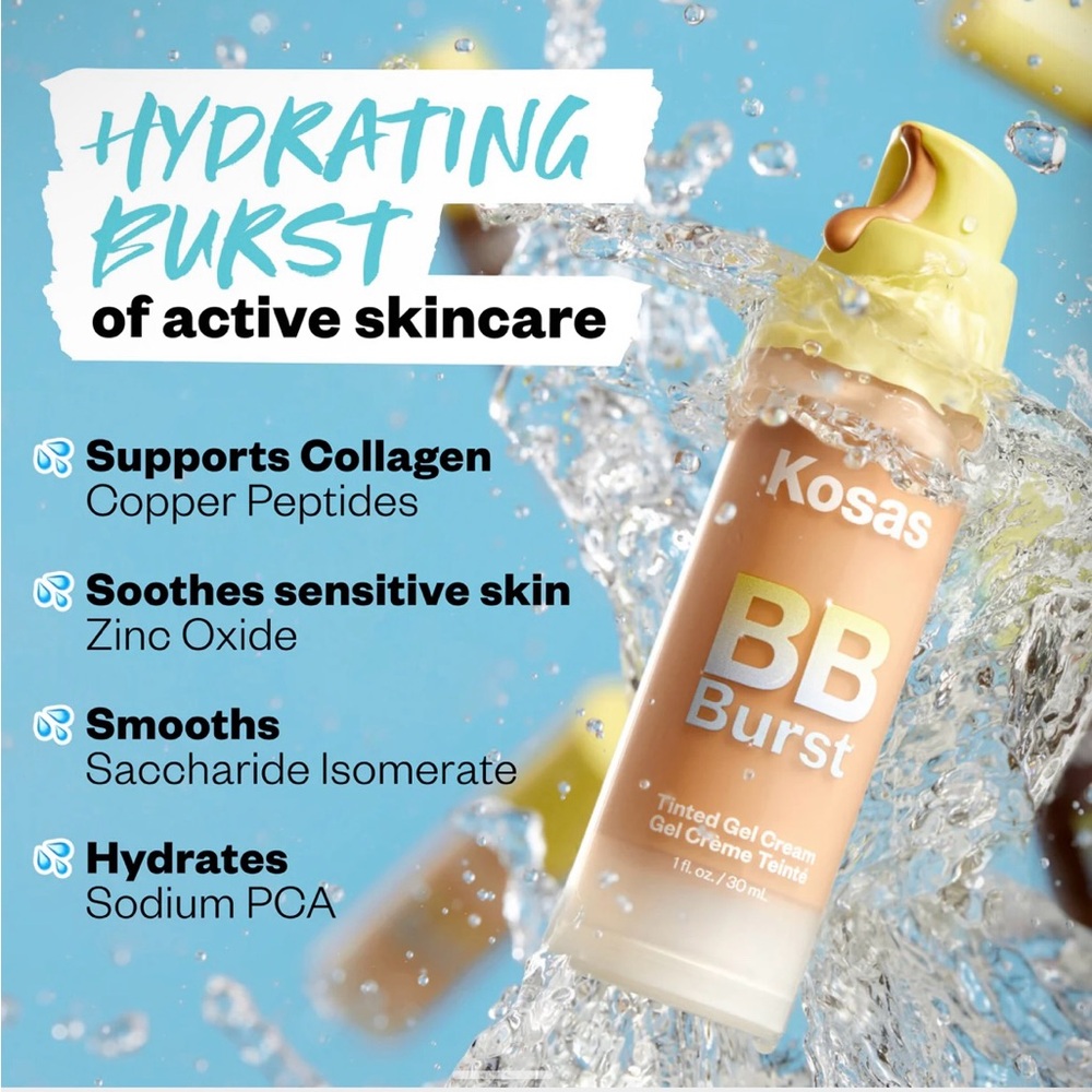 Kosas BB Burst Tinted Gel Cream in 20 (light medium neutral warm) - Picture 8 of 13